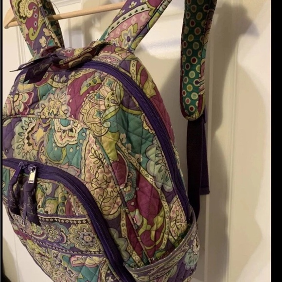 Vera Bradley backpack Paisley Floral Patterned purple‎